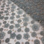 IMG_0526-1 Ribbon Flower with sequins & cutdana on Net Fabric