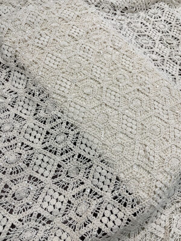 Dyeable sequins work allover Crochet material