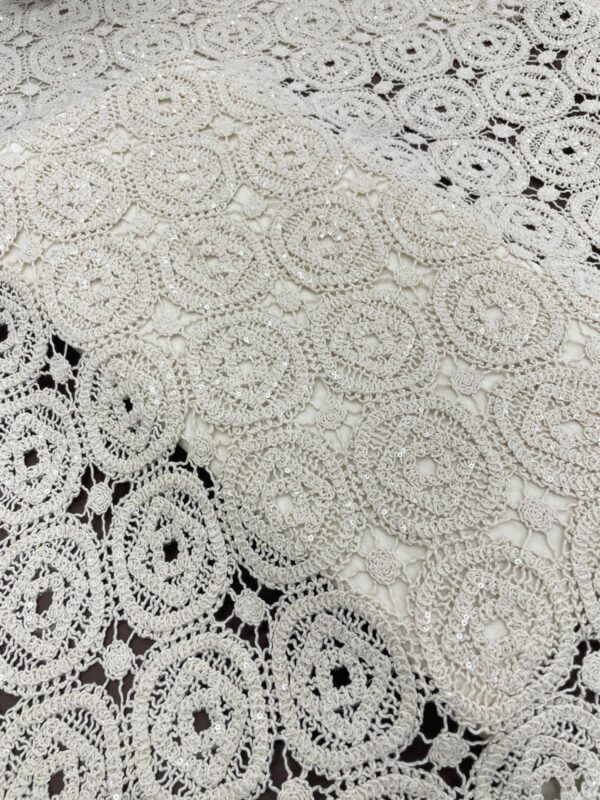 Dyeable sequins work allover Crochet material