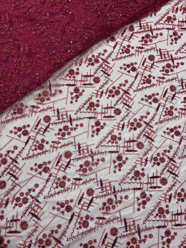 IMG_2879 Sequins, cutdana & ricedana on Net Fabric