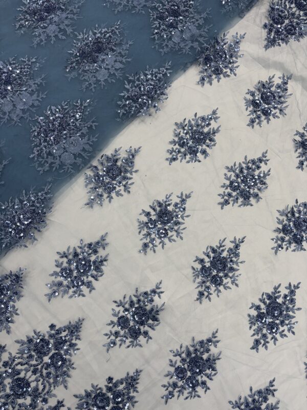 2 side border with sequins & cutdana butti allover