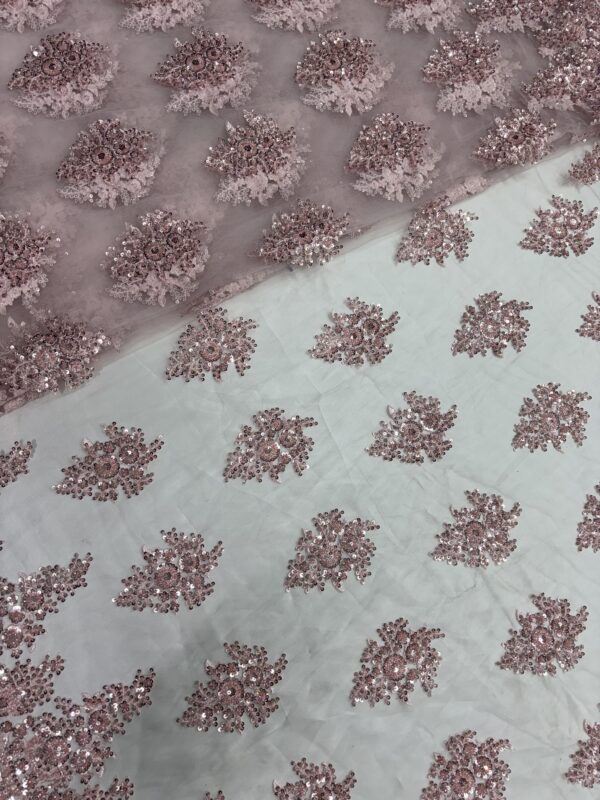 2 side border with sequins & cutdana butti allover