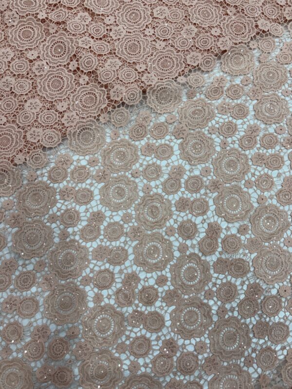Embroidery & sequins on Crochet