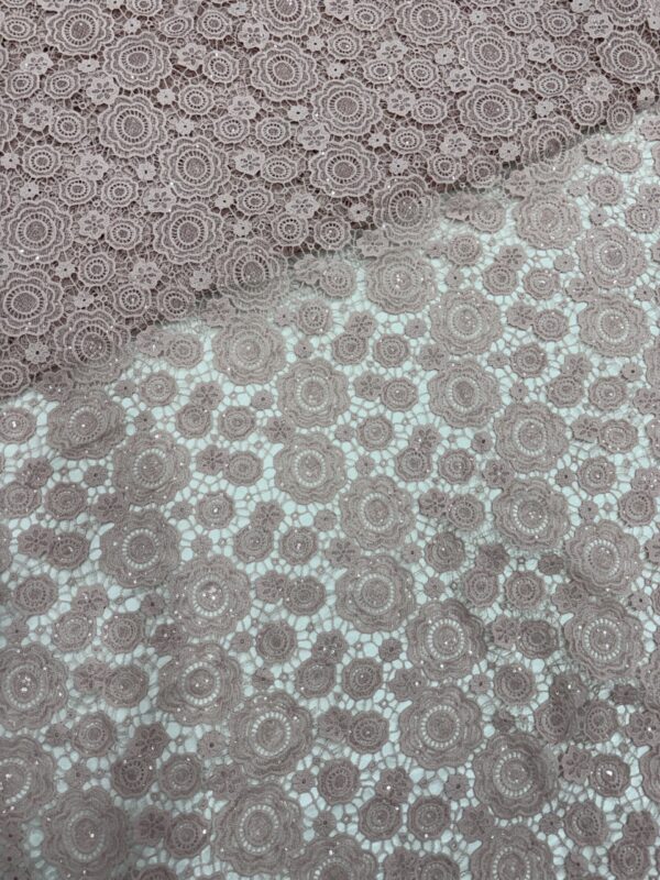 Embroidery & sequins on Crochet