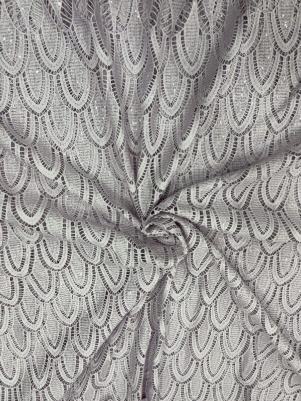 Crochet material with sequins allover