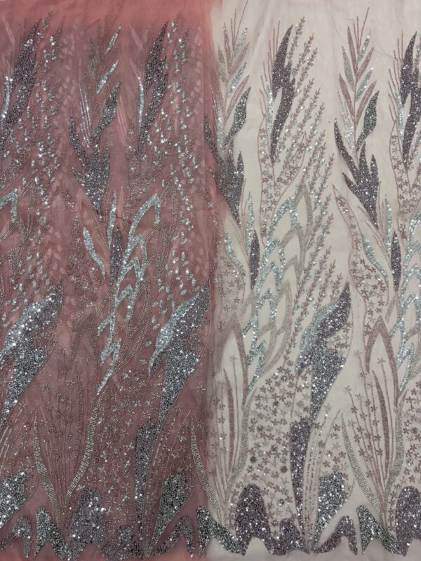 Sequins & cutdana on Organza material