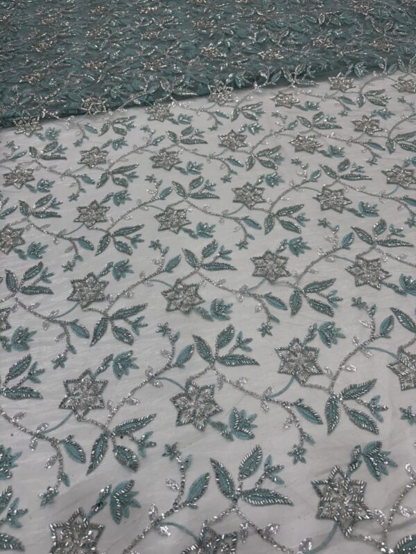 Sequins, cutdana & embroidery on Net Fabric