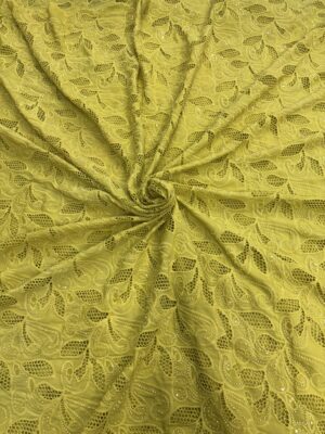 Hacoba style crochet with cutdana on Poly-Cotton Material