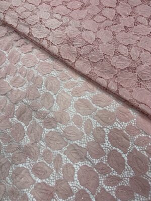 IMG_6549-1 Allover leaf crochet with cutdana on Poly-Cotton Material