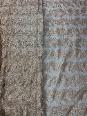 Handwork with Moti on Net Fabric