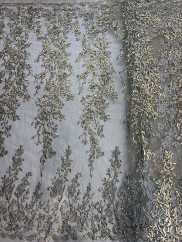 Embroidery & Moti on Net Fabric