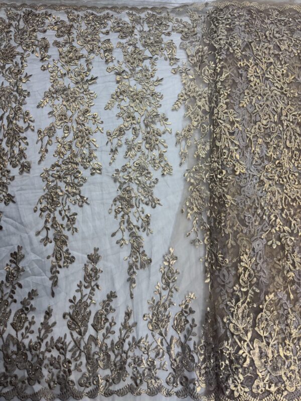 Embroidery & Moti on Net Fabric