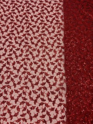 Sequins & cutdana on Net Fabric