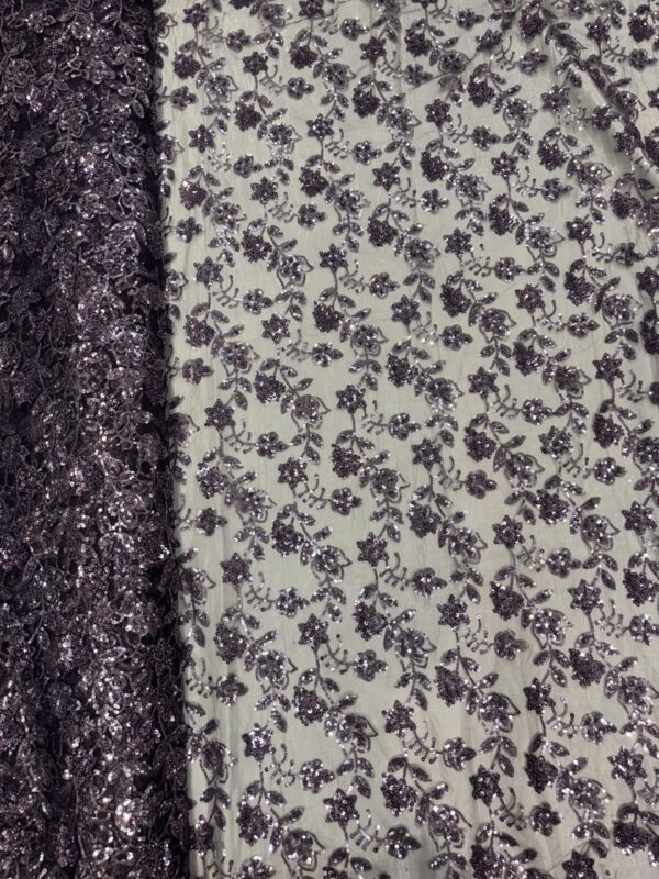 Sequins & moti work on Net Fabric