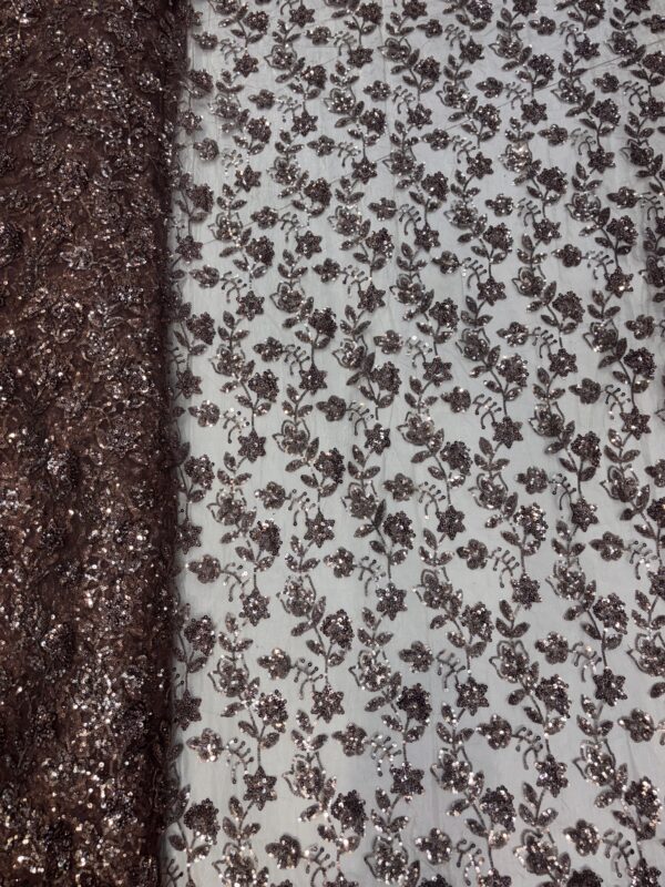 Sequins & moti work on Net Fabric