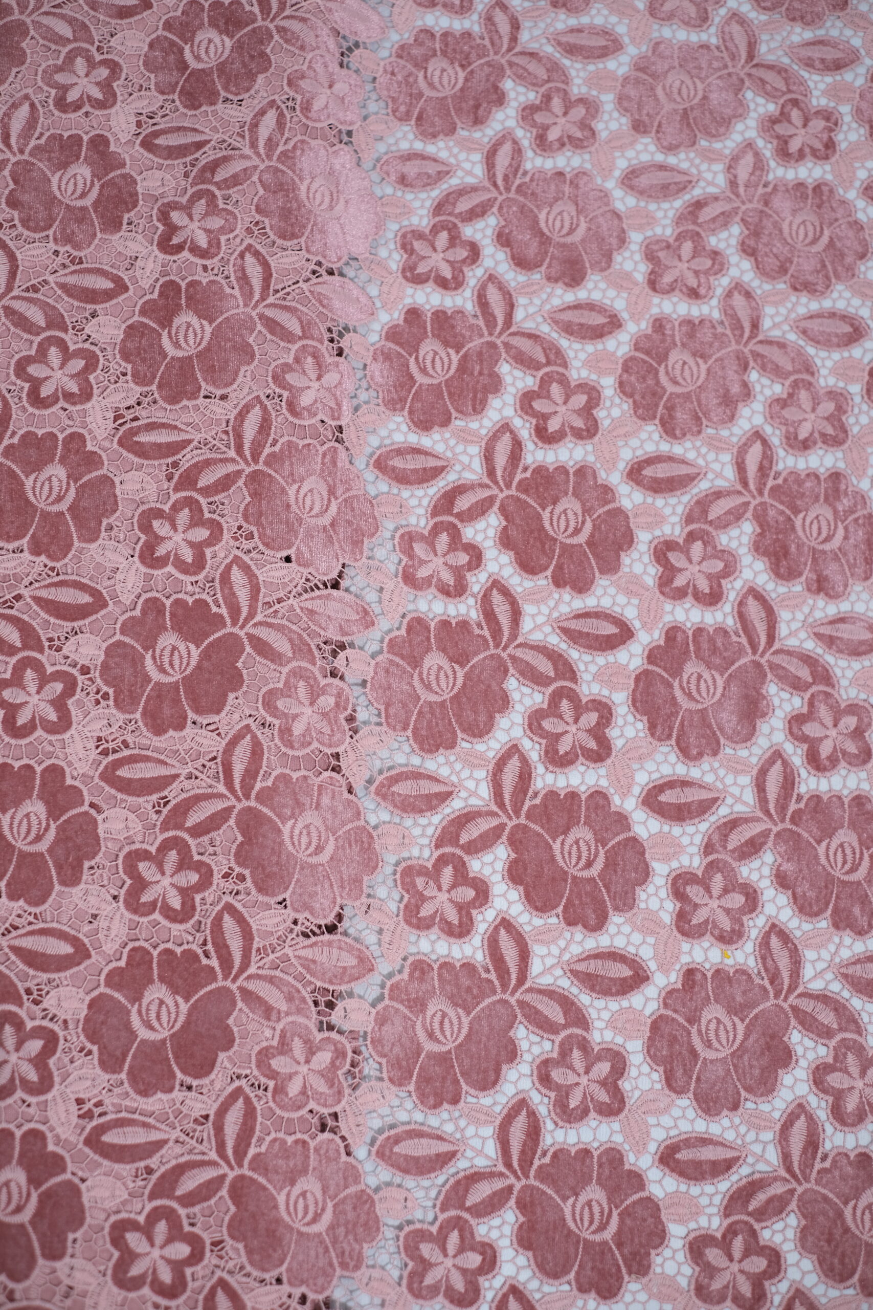 Velvet cutwork Fabric