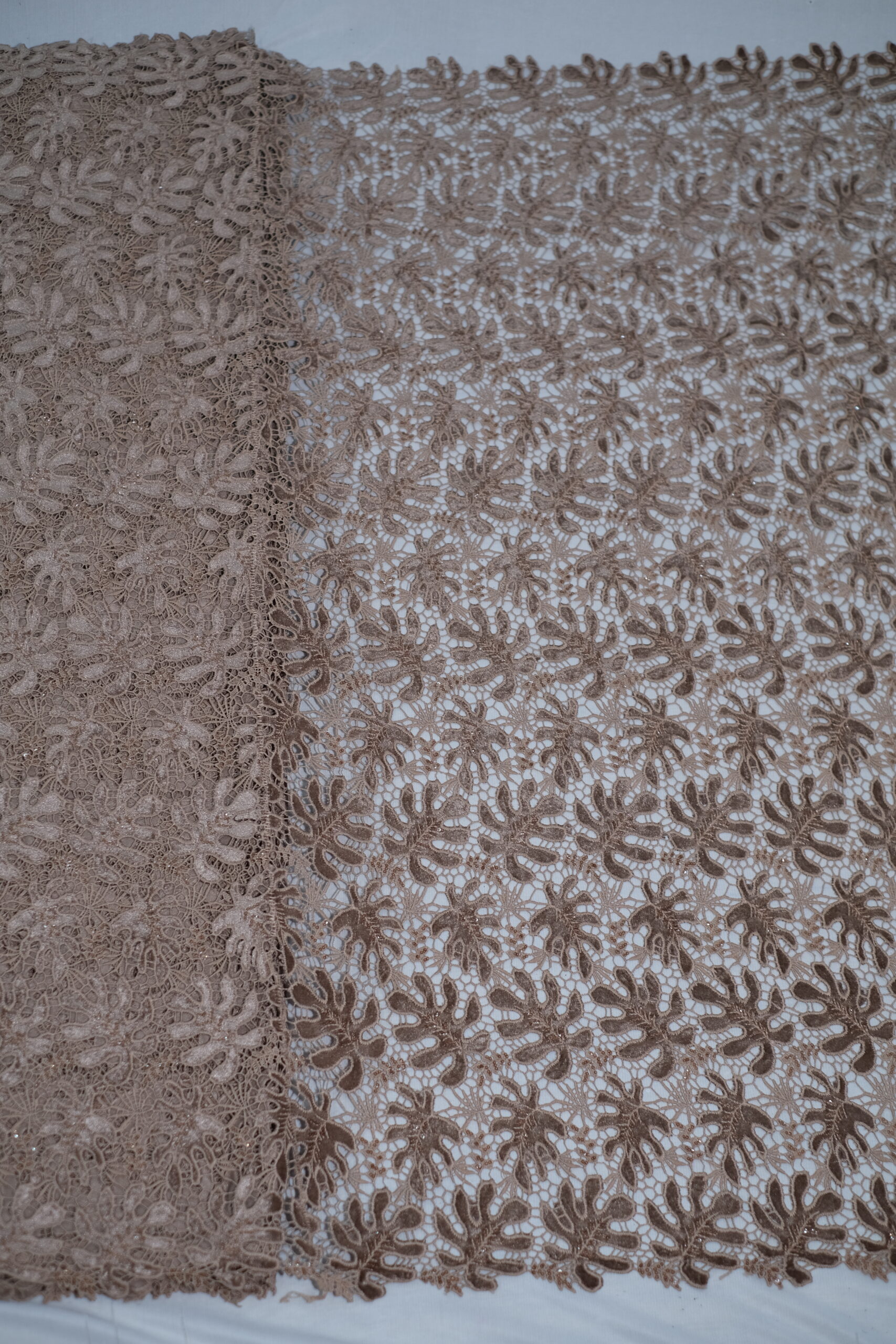 Velvet cutwork Fabric with sequins work