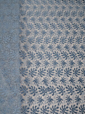 Velvet cutwork Fabric with sequins work