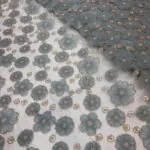 IMG_0526-1 Ribbon Flower with sequins & cutdana on Net Fabric