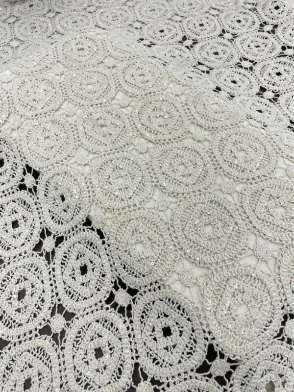 Dyeable sequins work allover Crochet material
