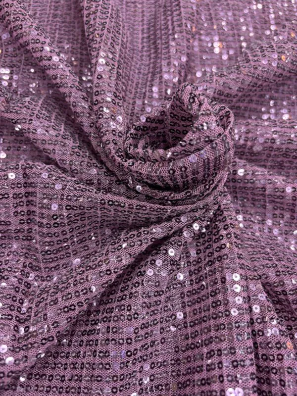 All over sequins on Net Fabric