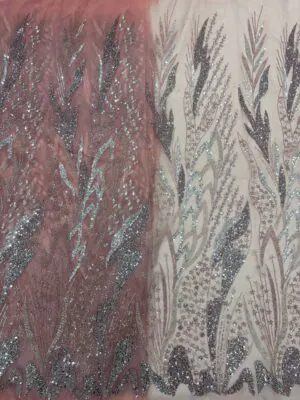 Sequins & cutdana on Organza material
