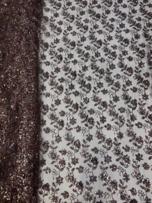 Sequins & moti work on Net Fabric